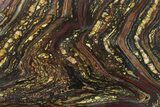 Polished Tiger Iron Stromatolite Slab - Billion Years #354898-1